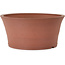Round unglazed bonsai pot by Shoko - 345 x 345 x 165 mm