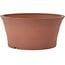 Round unglazed bonsai pot by Shoko - 345 x 345 x 165 mm