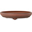 Ronde, ongeglazuurde bonsaipot van Itouen - 350 x 350 x 70 mm