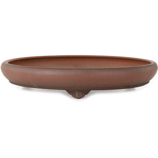 Ito(u)en 350 mm round unglazed bonsai pot by Itouen, Japan