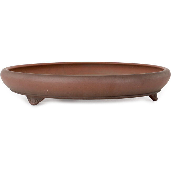 Pot à bonsaï rond non émaillé d'Itouen - 350 x 350 x 70 mm