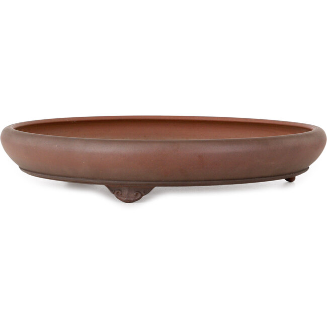 Pot à bonsaï rond non émaillé d'Itouen - 350 x 350 x 70 mm