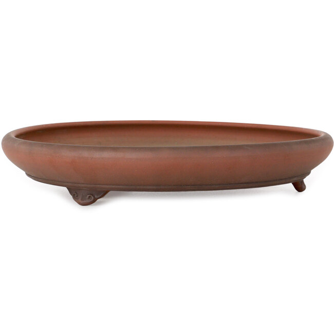 Maceta redonda sin esmaltar para bonsái de Itouen - 350 x 350 x 70 mm