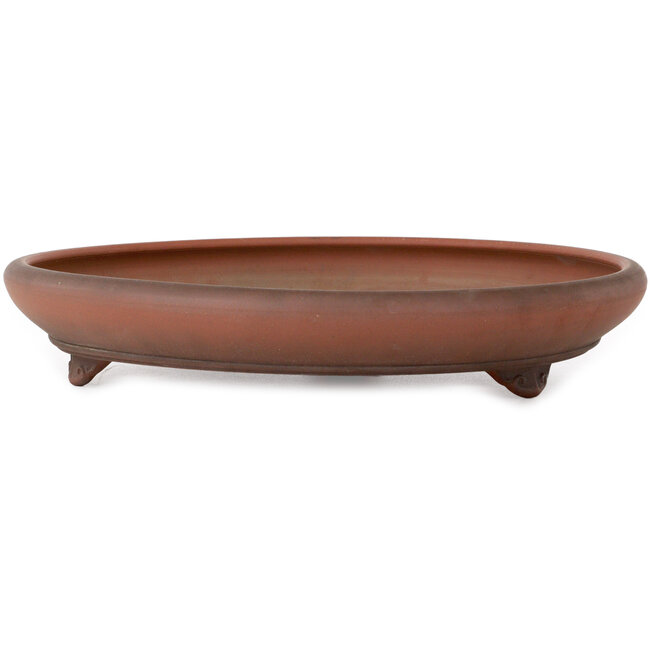 Round unglazed bonsai pot by Itouen - 350 x 350 x 70 mm