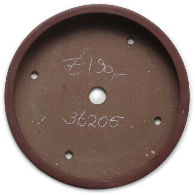 Ronde, ongeglazuurde bonsaipot - 285 x 285 x 70 mm