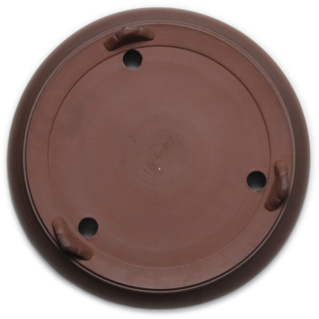 Ronde, ongeglazuurde bonsaipot van Itouen - 350 x 350 x 70 mm