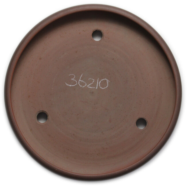 Maceta redonda sin esmaltar para bonsái de Itouen - 350 x 350 x 70 mm