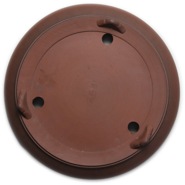 Round unglazed bonsai pot by Itouen - 350 x 350 x 70 mm