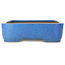 Rechthoekige blauwe bonsaipot van Seizan (Reihou, Kataoka Katsushi, meester Seizan oven) - 493 x 354 x 110 mm