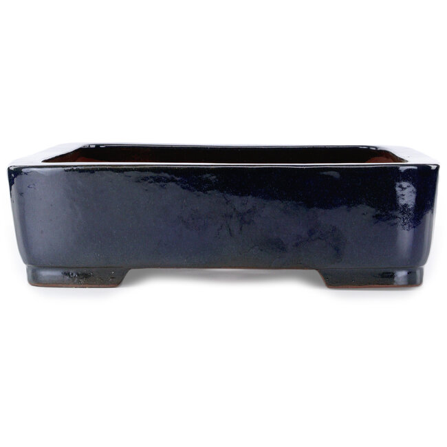 Vaso bonsai rettangolare blu di Kakuzan - 545 x 430 x 115 mm