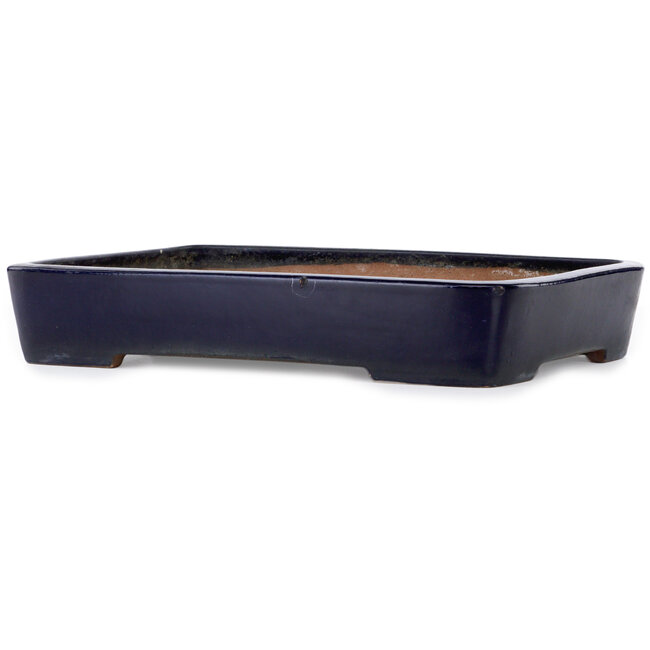 Maceta rectangular azul para bonsái de Yamafusa - 410 x 310 x 72 mm