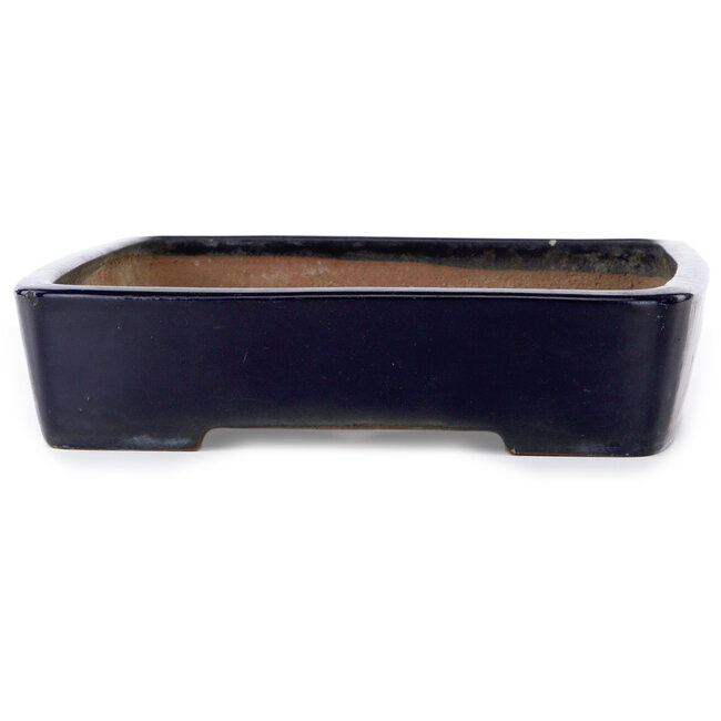 Rechthoekige blauwe bonsaipot van Yamafusa - 410 x 310 x 72 mm