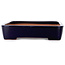 Rectangular blue bonsai pot by Yamafusa - 470 x 325 x 74 mm