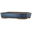 Rectangular teal bonsai pot by Hekisui - 413 x 320 x 75 mm