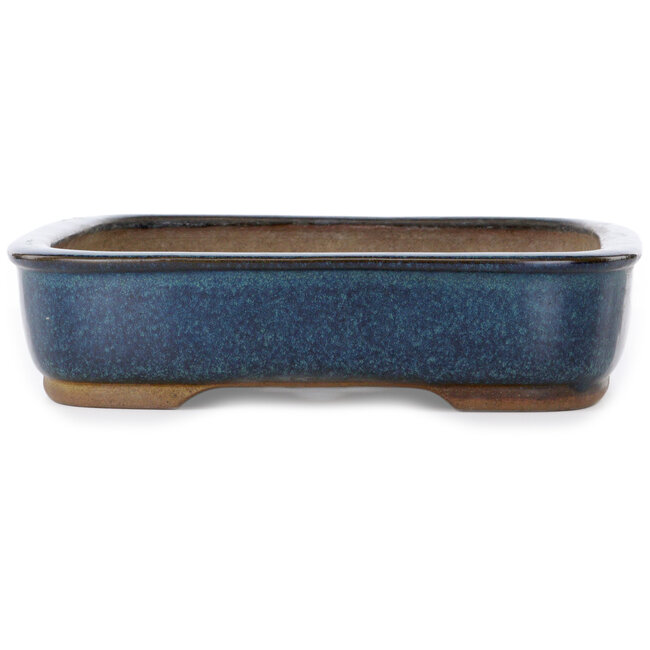 Vaso bonsai rettangolare color verde acqua di Hekisui - 413 x 320 x 75 mm