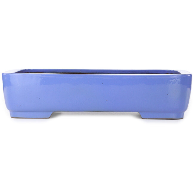 Rechthoekige blauwe bonsaipot van Kakuzan - 440 x 320 x 100 mm
