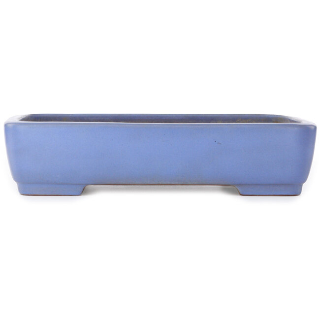 Rectangular blue bonsai pot by Yamafusa - 405 x 305 x 90 mm