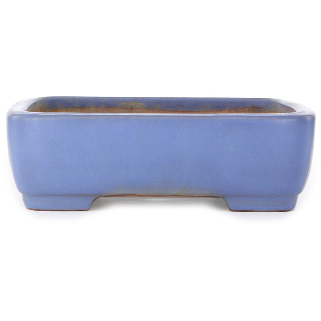 Rectangular blue bonsai pot by Yamafusa - 405 x 305 x 90 mm