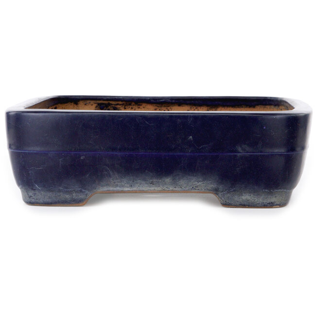 Rechteckiger blauer Bonsai-Topf von Yamafusa – 418 x 315 x 95 mm