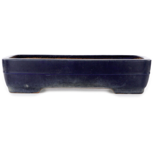 Maceta rectangular azul para bonsái de Yamafusa - 418 x 315 x 95 mm