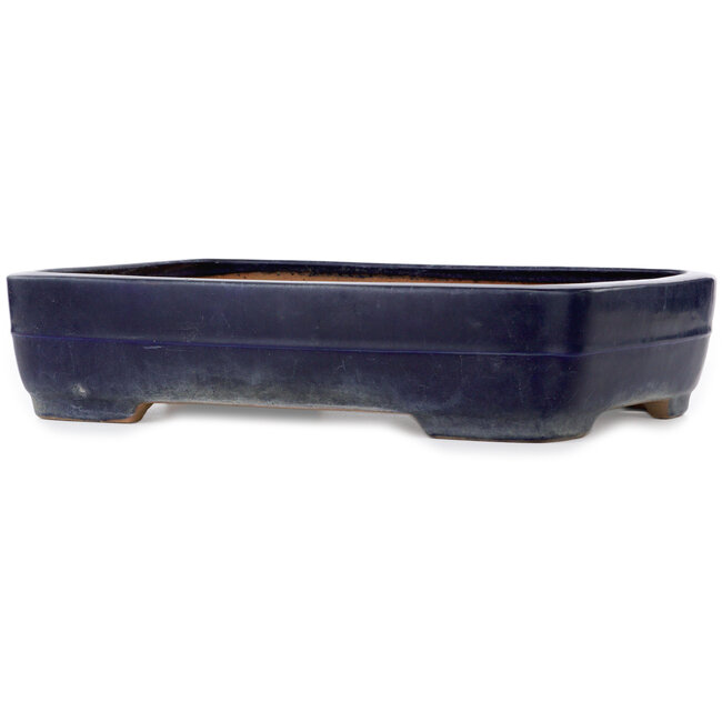 Vaso bonsai rettangolare blu di Yamafusa - 418 x 315 x 95 mm