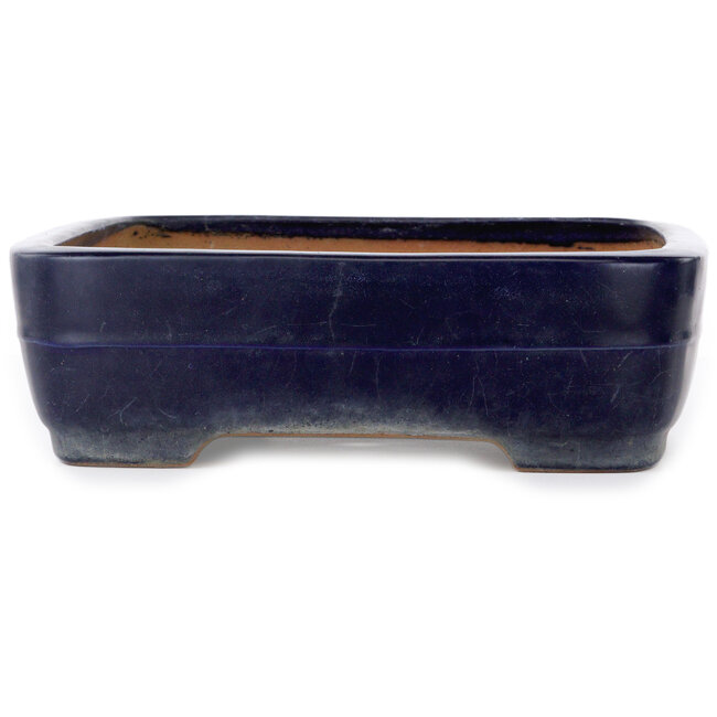 Vaso bonsai rettangolare blu di Yamafusa - 418 x 315 x 95 mm