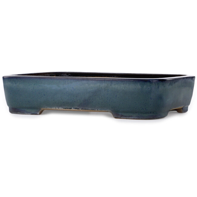 Rechteckiger blauer Bonsai-Topf von Yamafusa – 470 x 340 x 102 mm