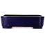 Maceta rectangular para bonsái azul de Seizan (Reihou, Kataoka Katsushi, maestro del horno Seizan) - 360 x 265 x 95 mm