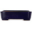 Rectangular blue bonsai pot by Seizan (Reihou, Kataoka Katsushi, master Seizan kiln) - 360 x 265 x 95 mm