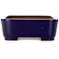 Rectangular blue bonsai pot by Seizan (Reihou, Kataoka Katsushi, master Seizan kiln) - 360 x 265 x 95 mm