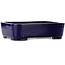 Maceta rectangular para bonsái azul de Seizan (Reihou, Kataoka Katsushi, maestro del horno Seizan) - 360 x 265 x 95 mm