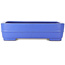 Maceta rectangular para bonsái azul de Seizan (Reihou, Kataoka Katsushi, maestro del horno Seizan) - 415 x 302 x 108 mm
