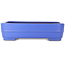 Rechthoekige blauwe bonsaipot van Seizan (Reihou, Kataoka Katsushi, meester Seizan oven) - 415 x 302 x 108 mm