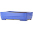 Pot à bonsaï rectangulaire bleu par Seizan (Reihou, Kataoka Katsushi, maître four Seizan) - 415 x 302 x 108 mm