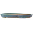 Ovale lichtblauw tot turquoise bonsaipot van Seizan (Reihou, Kataoka Katsushi, meester Seizan oven) - 490 x 315 x 45 mm