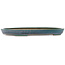 Oval light teal to turquoise bonsai pot by Seizan (Reihou, Kataoka Katsushi, master Seizan kiln) - 490 x 315 x 45 mm