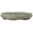 Lotus-shape green bonsai pot by Shuhou - 400 x 400 x 74 mm