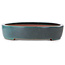 Pot à bonsaï ovale bleu-vert par Seizan (Reihou, Kataoka Katsushi, maître four Seizan) - 635 x 460 x 95 mm