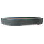 Oval blue-green bonsai pot by Seizan (Reihou, Kataoka Katsushi, master Seizan kiln) - 635 x 460 x 95 mm