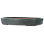 Oval blue-green bonsai pot by Seizan (Reihou, Kataoka Katsushi, master Seizan kiln) - 635 x 460 x 95 mm