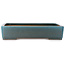 Pot à bonsaï rectangulaire bleu-vert par Seizan (Reihou, Kataoka Katsushi, maître four Seizan) - 540 x 385 x 115 mm