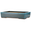 Pot à bonsaï rectangulaire bleu-vert par Seizan (Reihou, Kataoka Katsushi, maître four Seizan) - 540 x 385 x 115 mm