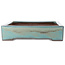 Pot à bonsaï rectangulaire turquoise clair de Kakuzan - 605 x 410 x 100 mm