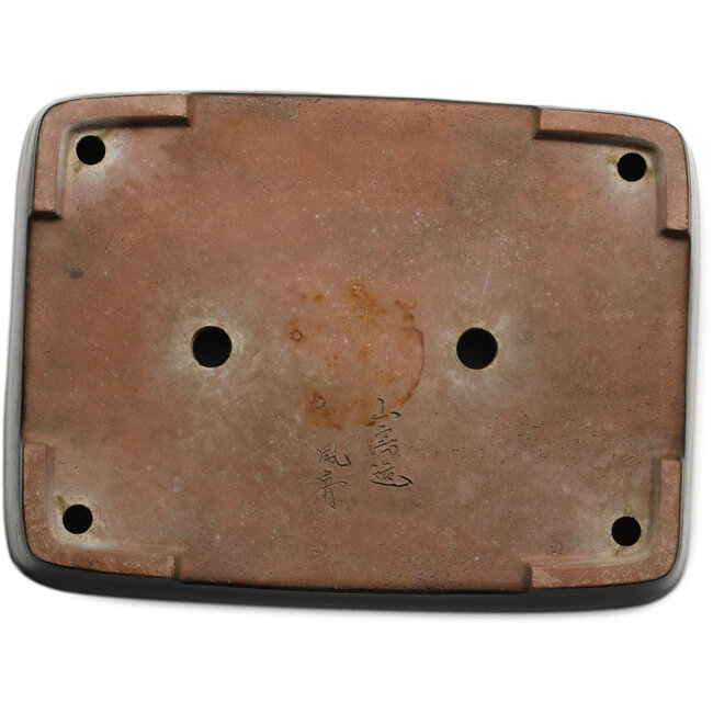 Rechthoekige blauwe bonsaipot van Yamafusa - 410 x 310 x 72 mm