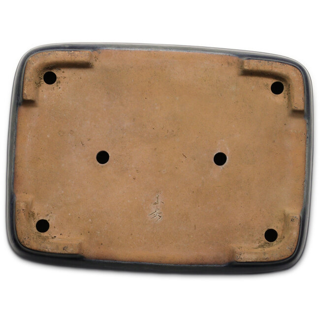 Maceta rectangular azul para bonsái de Yamafusa - 418 x 315 x 95 mm