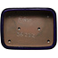 Maceta rectangular para bonsái azul de Seizan (Reihou, Kataoka Katsushi, maestro del horno Seizan) - 360 x 265 x 95 mm