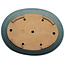 Ovale turquoise bonsaipot van Seizan (Reihou, Kataoka Katsushi, meester Seizan oven) - 420 x 320 x 85 mm