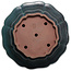 Lotus-shape turquoise bonsai pot by Seizan (Reihou, Kataoka Katsushi, master Seizan kiln) - 370 x 370 x 125 mm