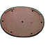 Oval teal bonsai pot by Seizan (Reihou, Kataoka Katsushi, master Seizan kiln) - 650 x 460 x 65 mm