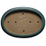 Oval blue-green bonsai pot by Seizan (Reihou, Kataoka Katsushi, master Seizan kiln) - 540 x 410 x 95 mm